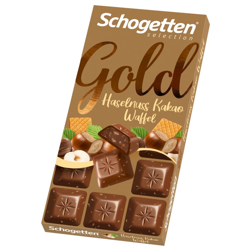 Schogetten Gold Haselnuss Kakao Waffel 100g